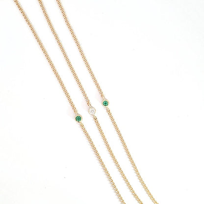 Curb Link Single Stone Bracelet