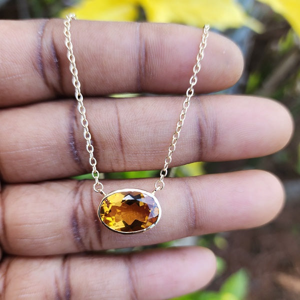 14kt deals Gold Citrine Pendant 020ML