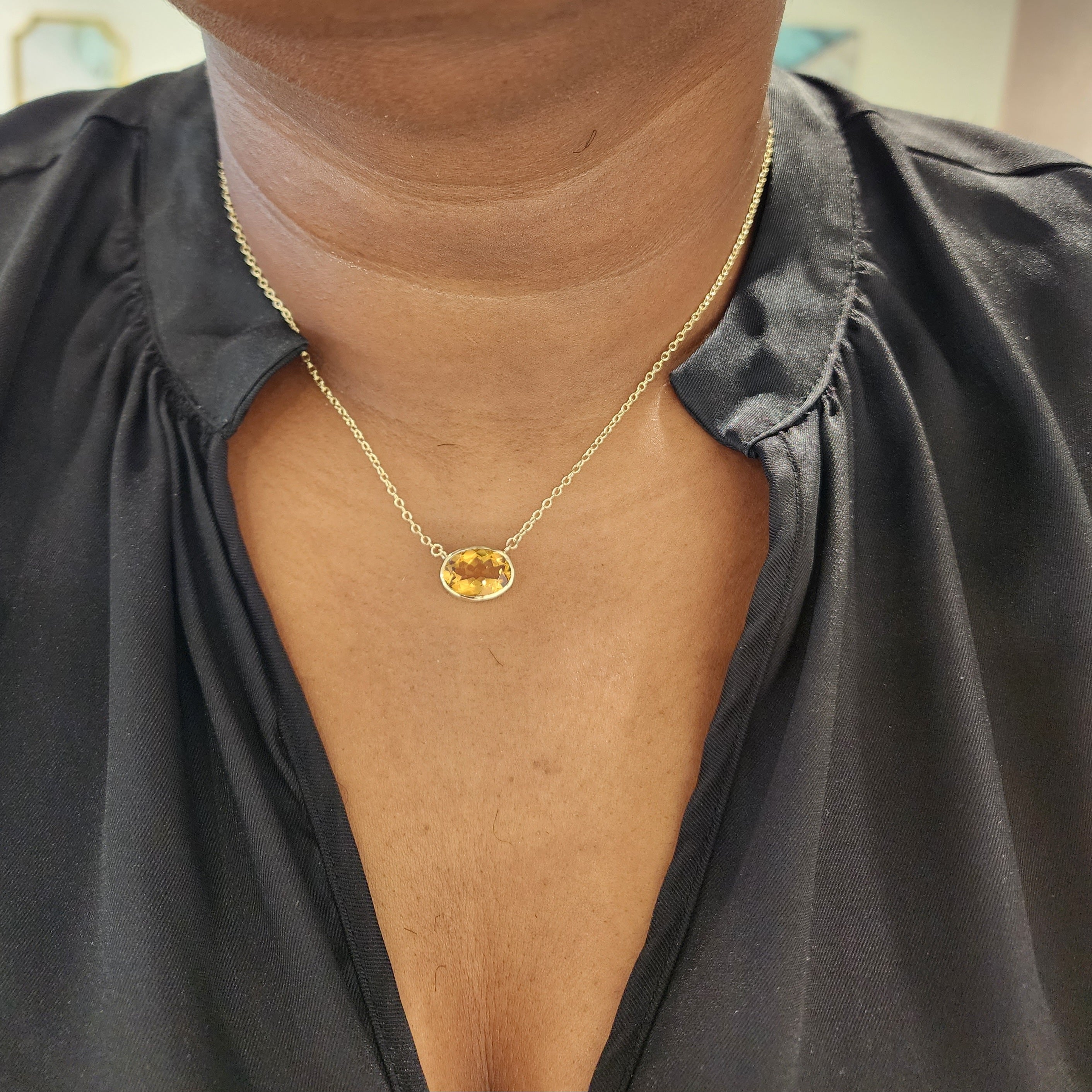 14k Gold Citrine Necklace – Didi Rose Jewelry