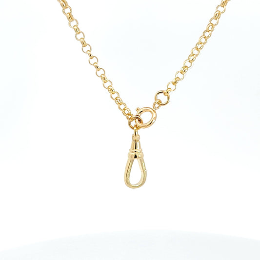 18k Rolo Chain With Charm Clip