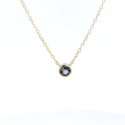 Round Tanzanite Solitaire Necklace