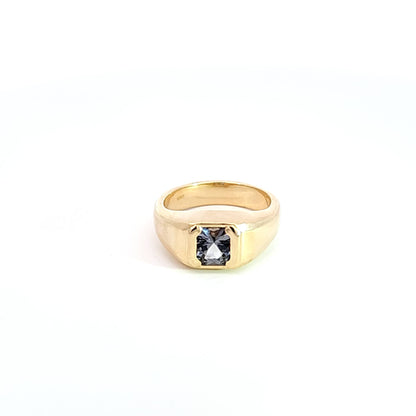 Heavy Signet Ring With Spinel