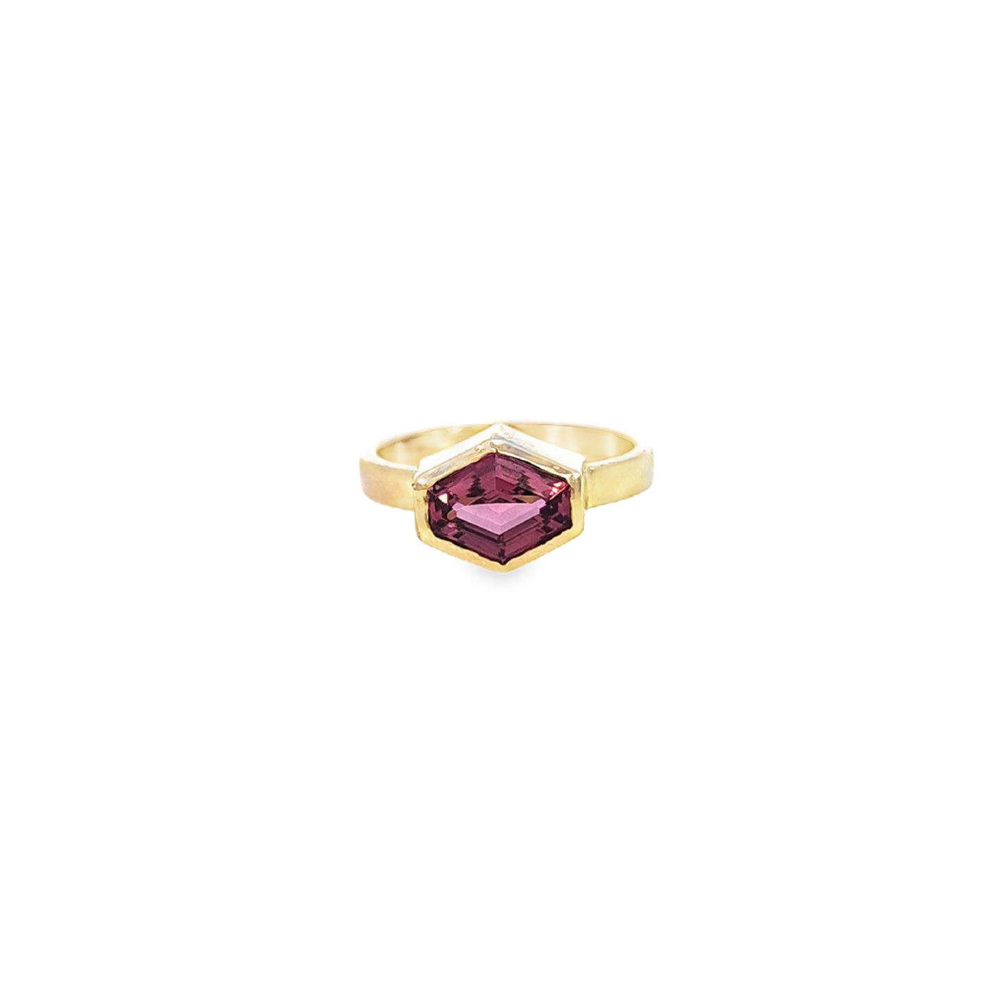 Malaya Garnet Hexagon Ring