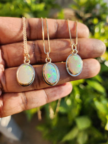 White Opal Pendant Medium