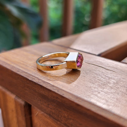 Malaya Garnet Hexagon Ring