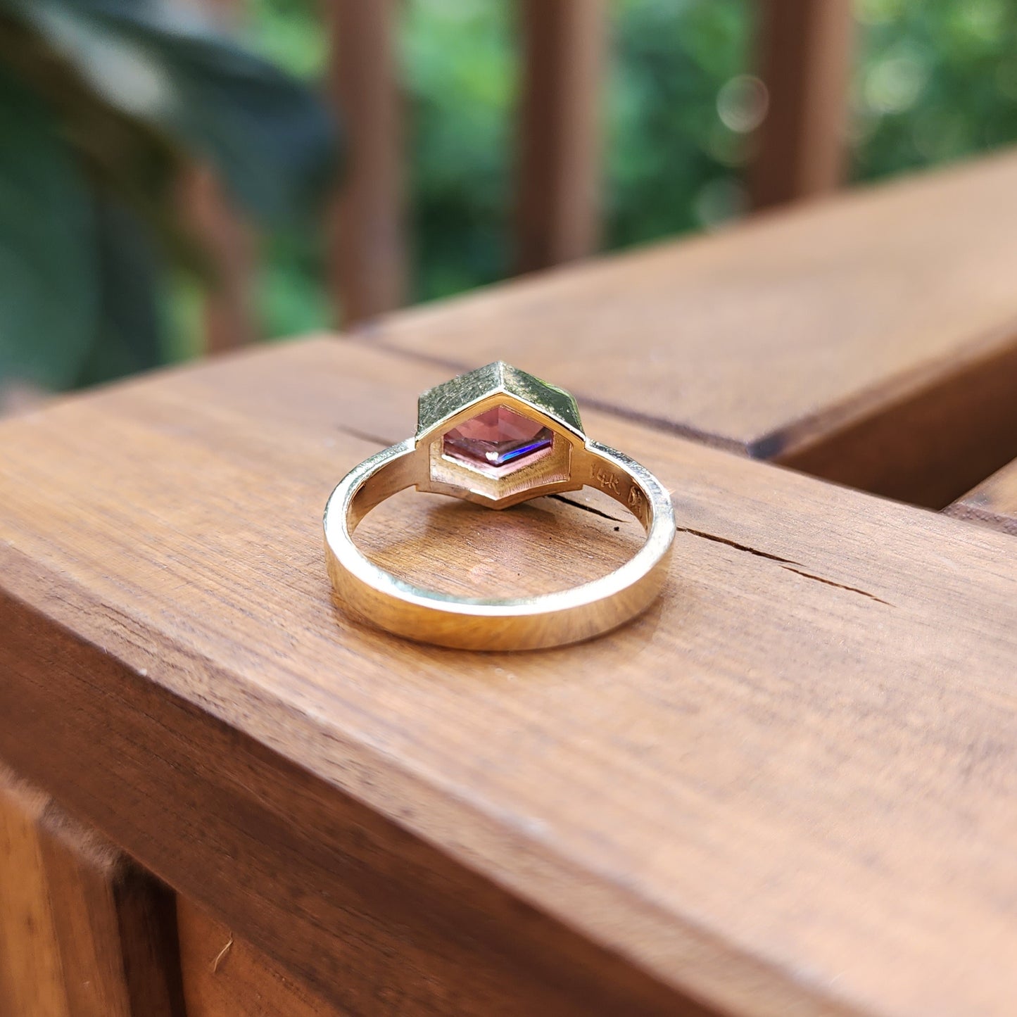 Malaya Garnet Hexagon Ring