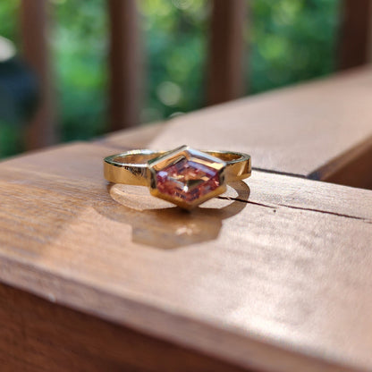 Dragon Garnet Hexagon Ring