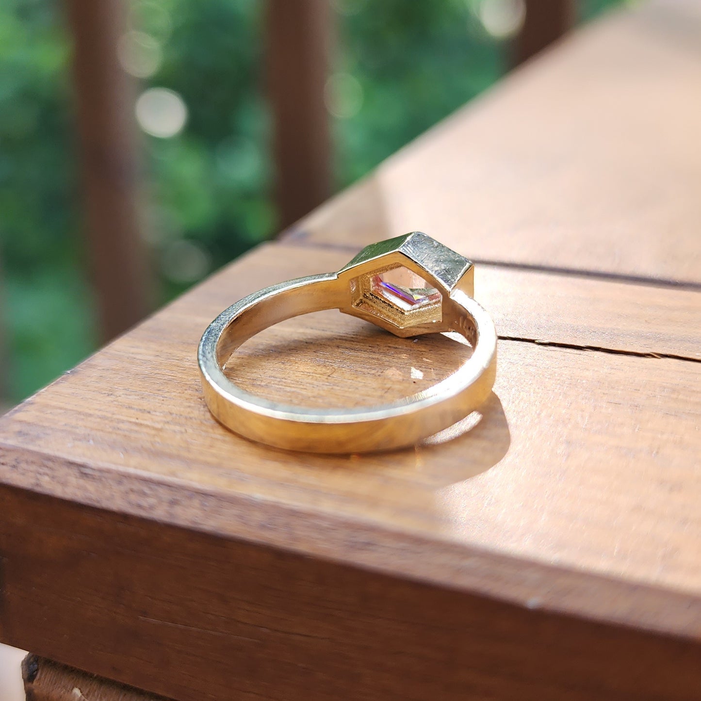 Dragon Garnet Hexagon Ring