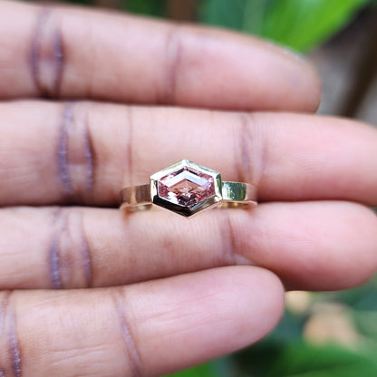 Dragon Garnet Hexagon Ring