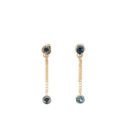 Montana Sapphires Chain Drop Earrings