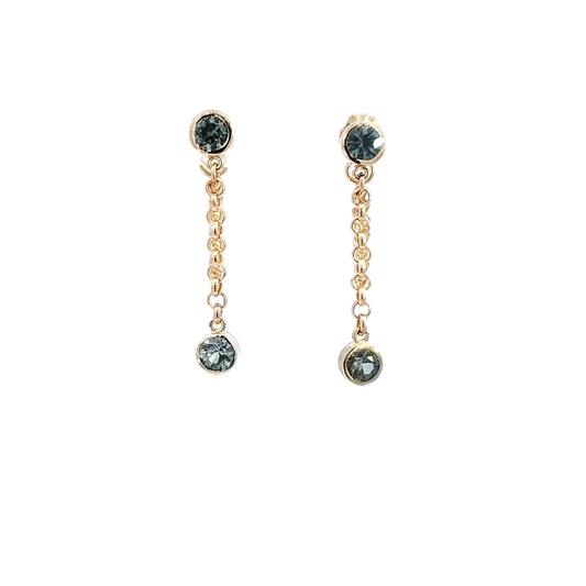 Montana Sapphires Chain Drop Earrings 1