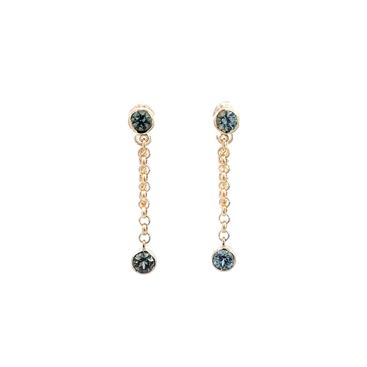 Montana Sapphires Chain Drop Earrings 3