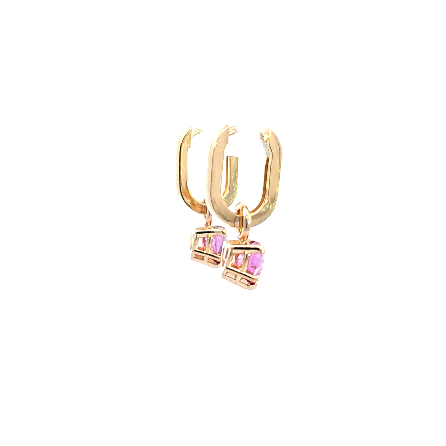 Pink Topaz Earring Charms