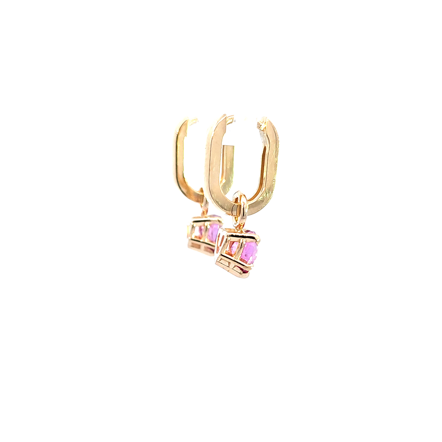 Pink Topaz Earring Charms