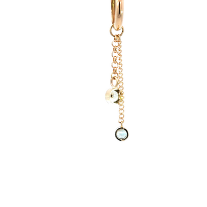 Alexandrite & Sapphire Chain Hoop Charm