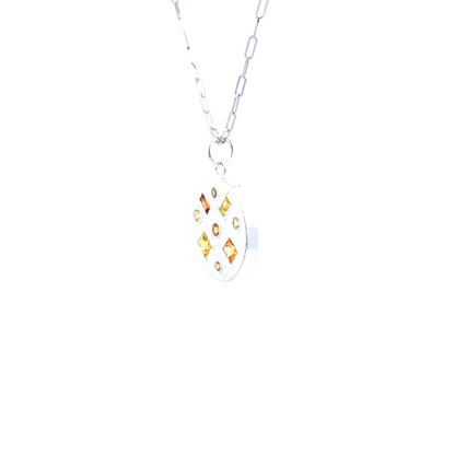 Silver Multi Shape Sapphire Pendant, Sunshine