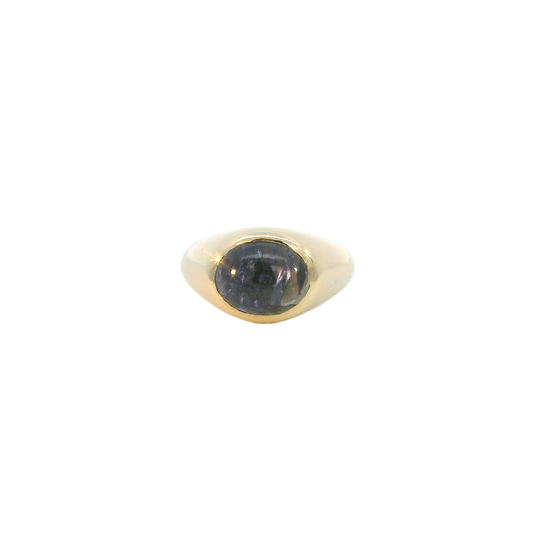 Tanzanite Cabochon Signet Ring