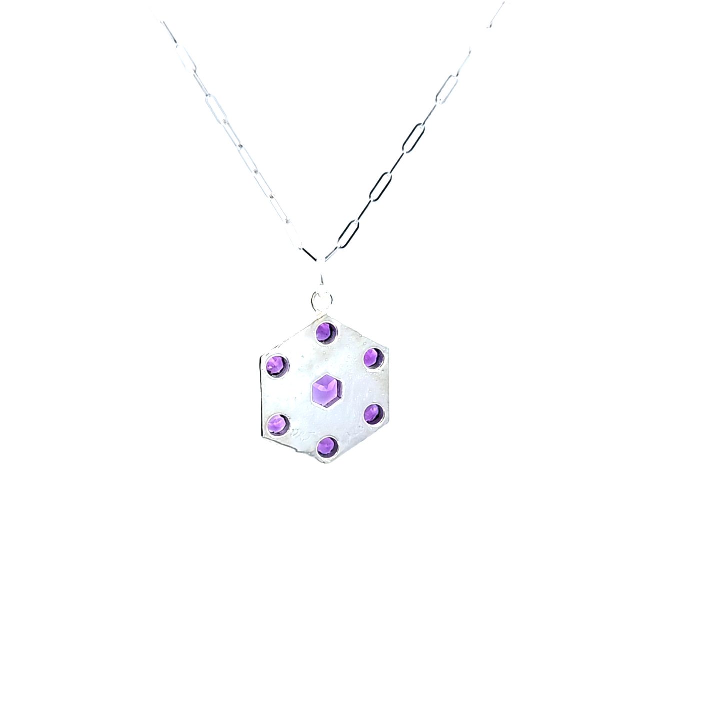 Sterling Silver Hexagon Pendant