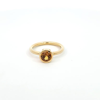 Sphene Ring in 18k Gold