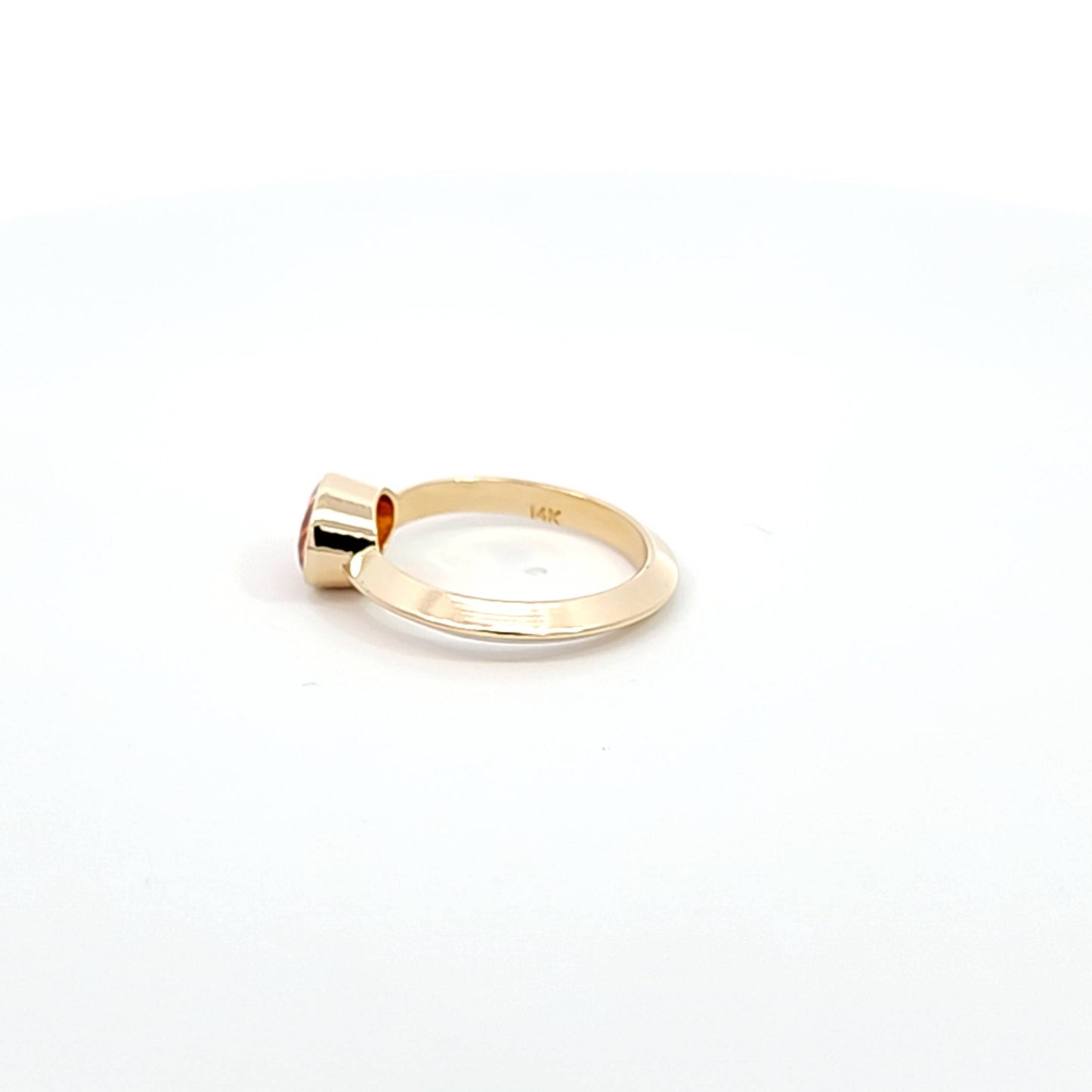 Citrine Knife Edge Ring