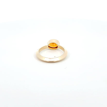 Citrine Knife Edge Ring