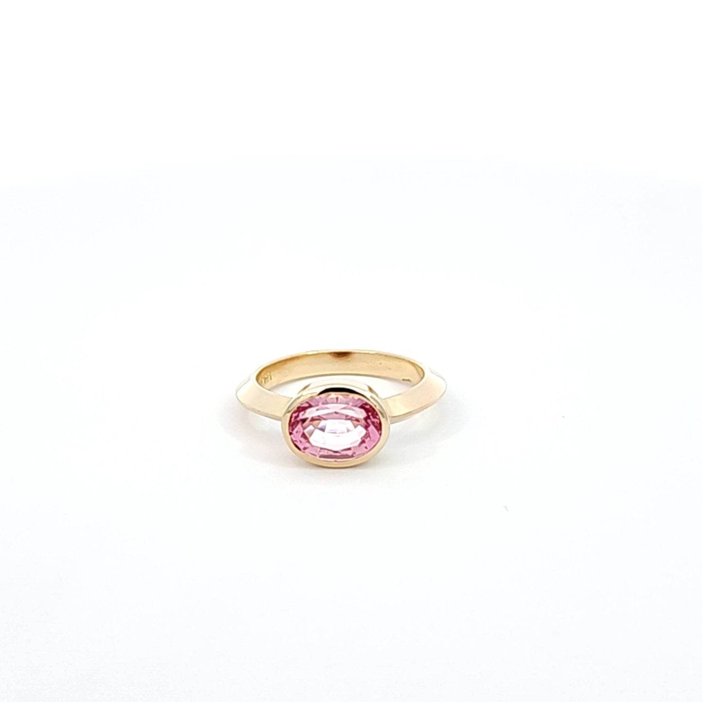 Pink Tourmaline Knife Edge Ring