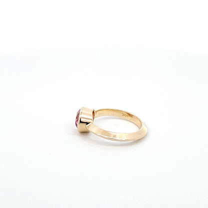 Pink Tourmaline Knife Edge Ring