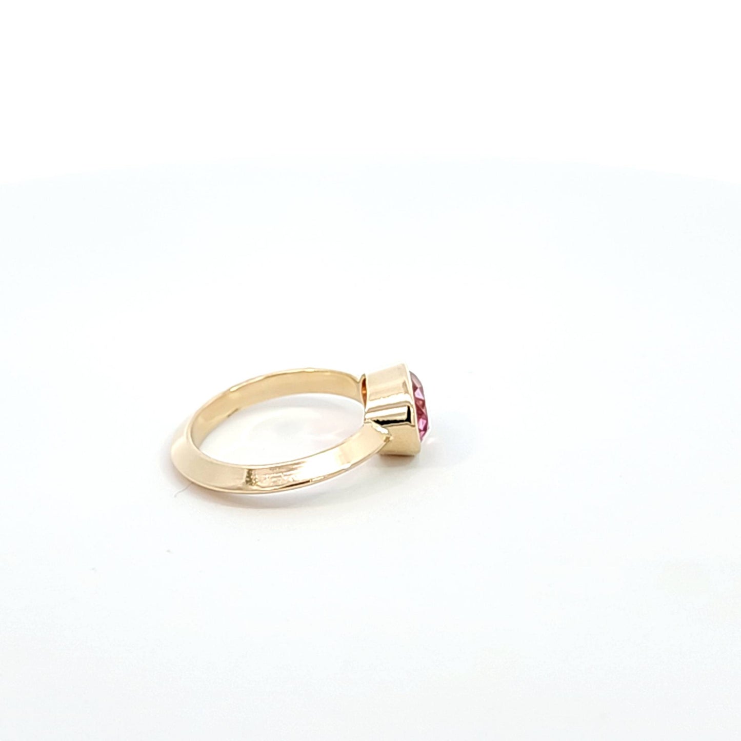 Pink Tourmaline Knife Edge Ring