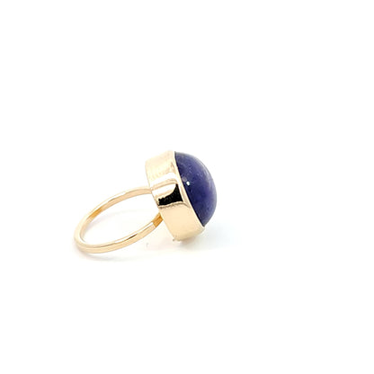 Round Tanzanite Cabochon Ring