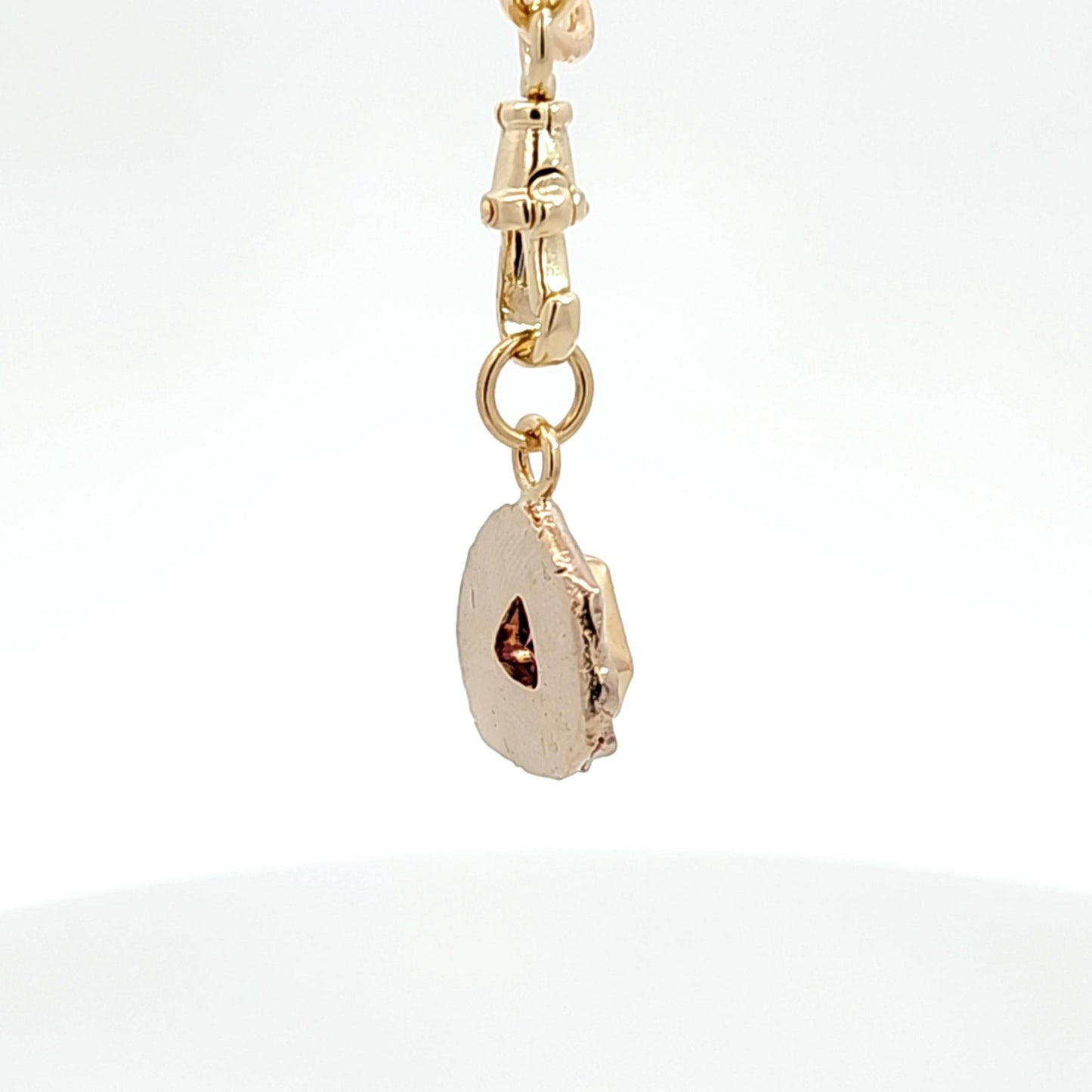 Lindi Malaya Garnet 2 Tone Triangle Pendant