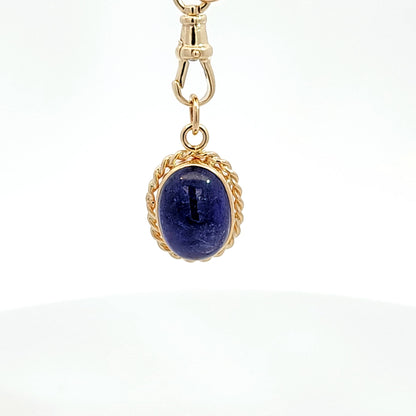 Med Oval Mermaid Tanzanite Cabochon Pendant