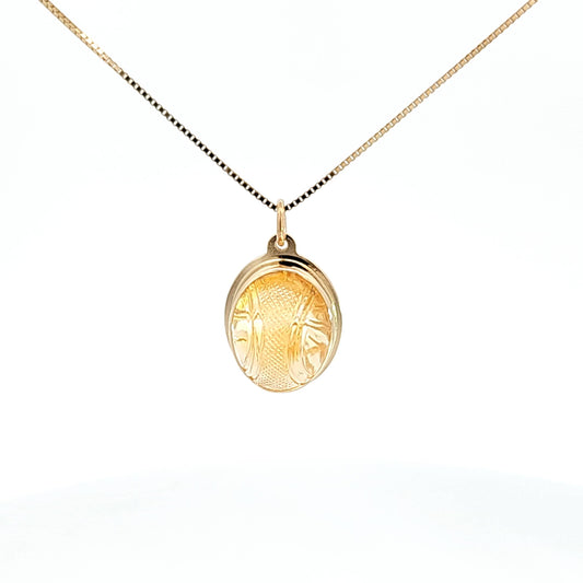 Carved Citrine Pendant