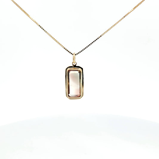 Rectangle Sunstone Pendant