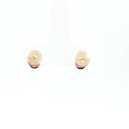 Pink Tourmaline & Diamonds Stud Earrings