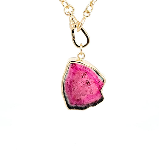 Large Watermelon Tourmaline Pendant