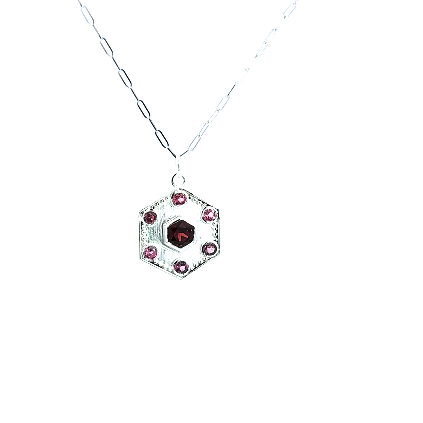 Sterling Silver Hexagon Pendant