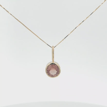 Round Sunstone Pendant