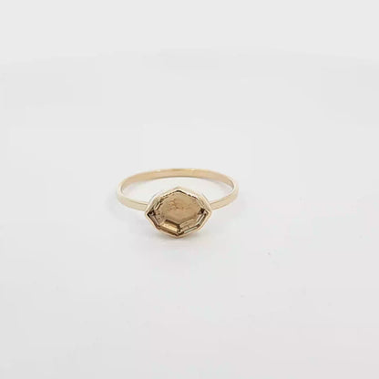 Sunstone E-W Hexagon Stacking Ring