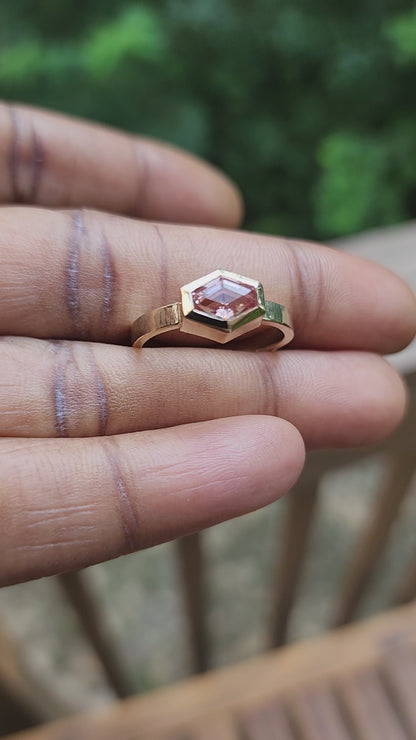 Dragon Garnet Hexagon Ring