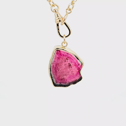 Large Watermelon Tourmaline Pendant