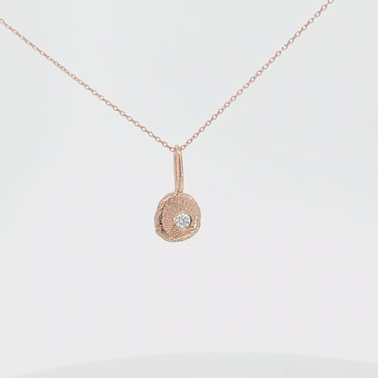 Rose Gold Moissanite Pendant Necklace