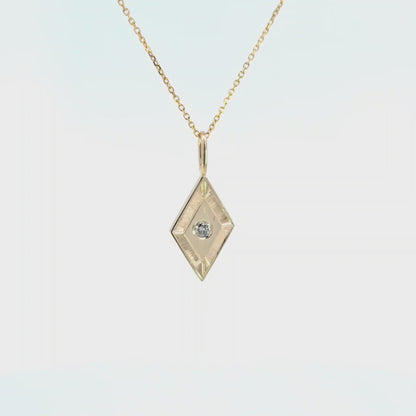 Diamond Engraved Pendant