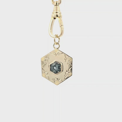 Color Change Sapphire Hexagon Pendant