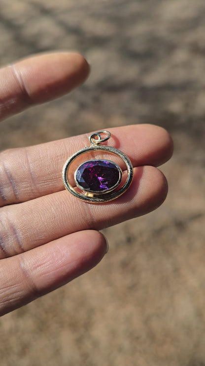 Amethyst Edge Pendant