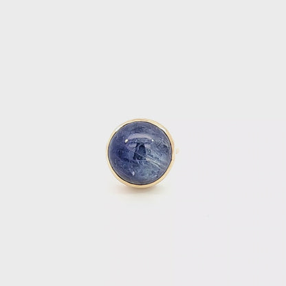 Round Tanzanite Cabochon Ring