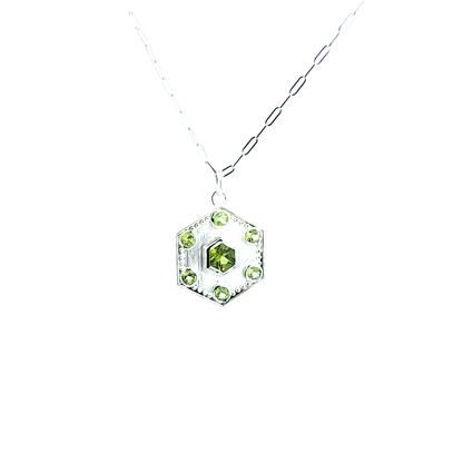 Sterling Silver Hexagon Pendant