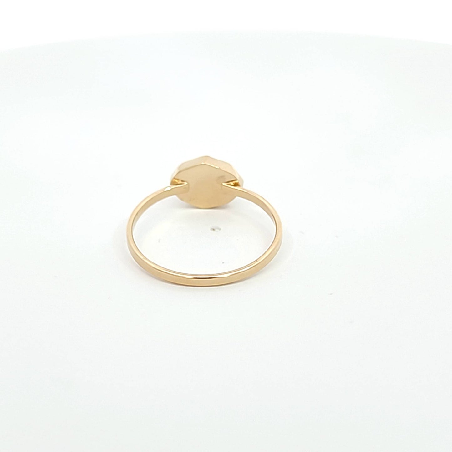 Sunstone E-W Hexagon Stacking Ring