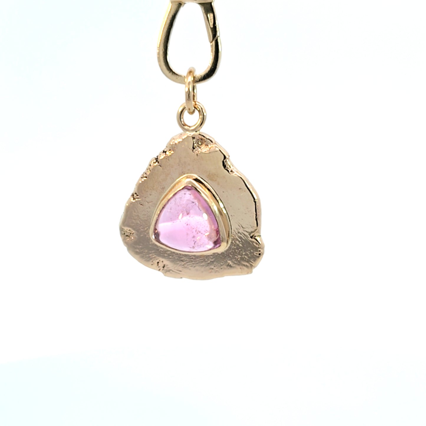 Pink Tourmaline Trillion Pendant