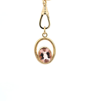 Morganite Negative Space Pendant