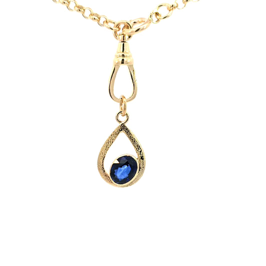 Sapphire Drop Pendant